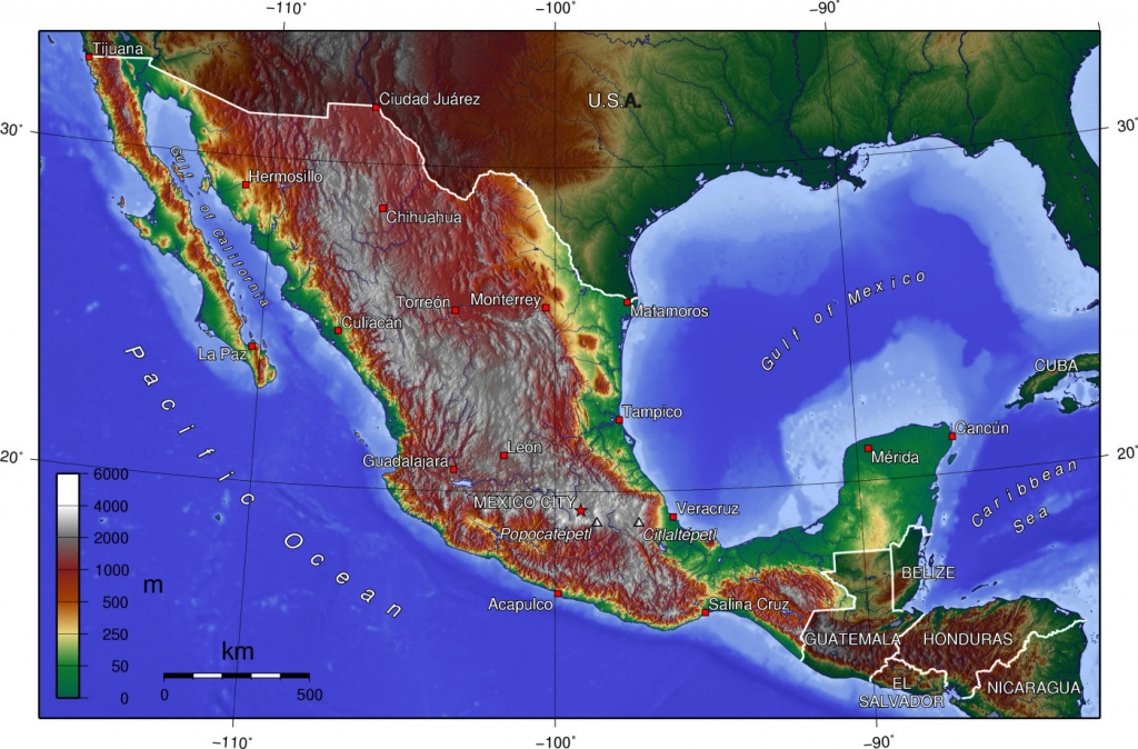 Atlas Of Mexico - Wikimedia Commons - Baja California Topographic Maps