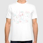 Austin, Texas Illustrated Calligraphy Map T Shirtmeganlkelso   Texas Not Texas Map T Shirt