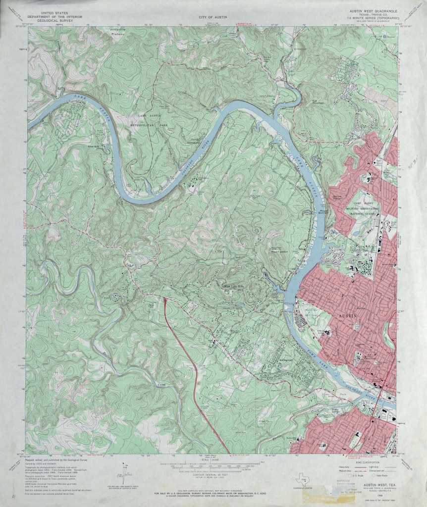 Austin, Texas Topographic Maps - Perry-Castañeda Map Collection - Ut - 3D Topographic Map Of Texas