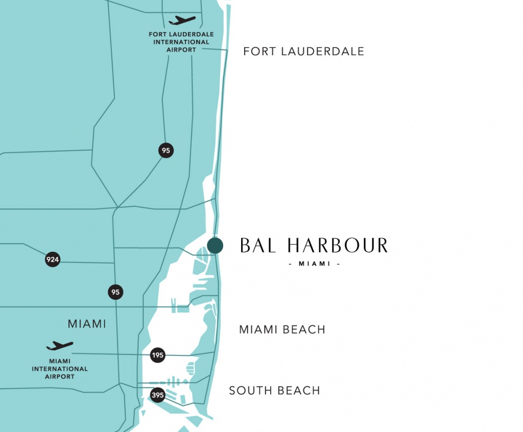 Bal Harbour Map And Guide To Hotels Near South Beach, Miami - Miami Florida Map