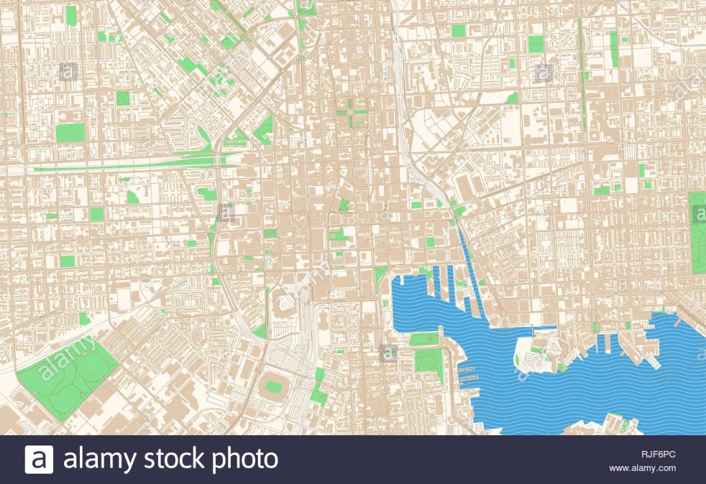 Baltimore City Map Stock Vector Images - Alamy - Printable Map Of Baltimore