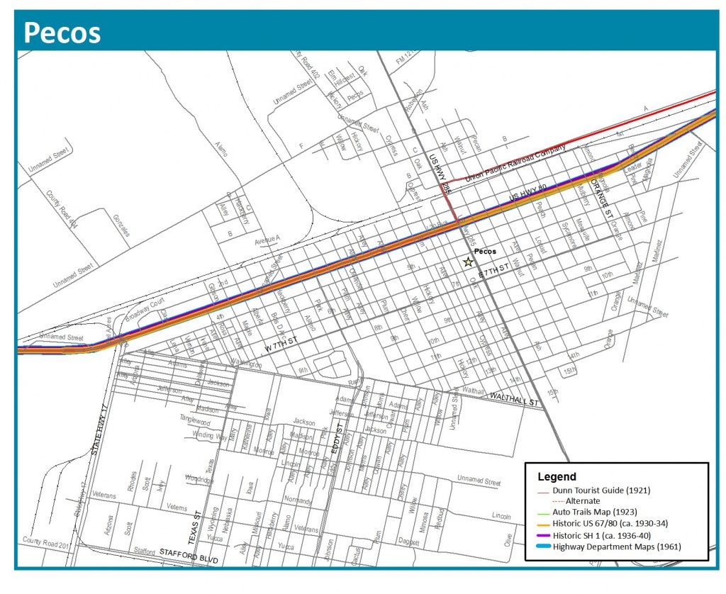 Bankhead Highway Maps | Thc.texas.gov - Texas Historical Commission - Pecos Texas Map