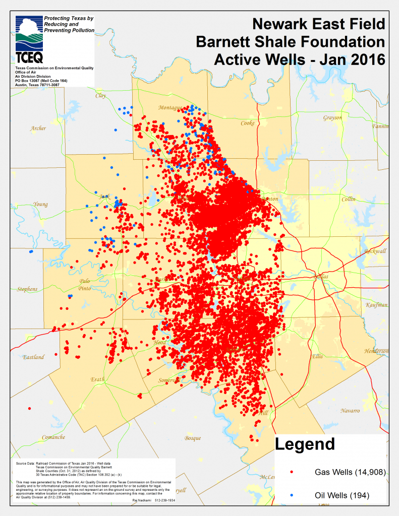 Barnett Shale Maps And Charts - Tceq - Www.tceq.texas.gov - Texas Oil Well Map