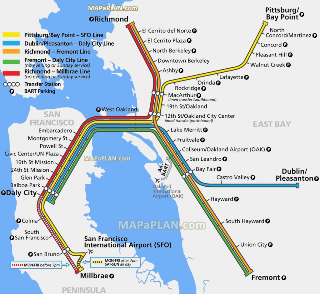 Bart San Francisco Map | World Map | San Francisco | Bart San - Printable Bart Map