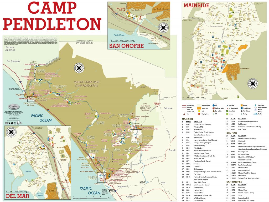 Base Maps — Mccs Camp Pendleton - Del Mar California Map