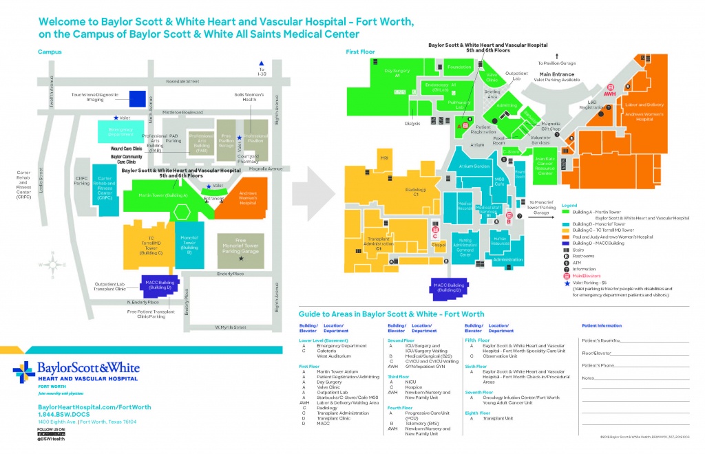 Baylor Scott White Heart And Vascular Hospital Directions Fort Baylor Hospital Dallas Texas Map 