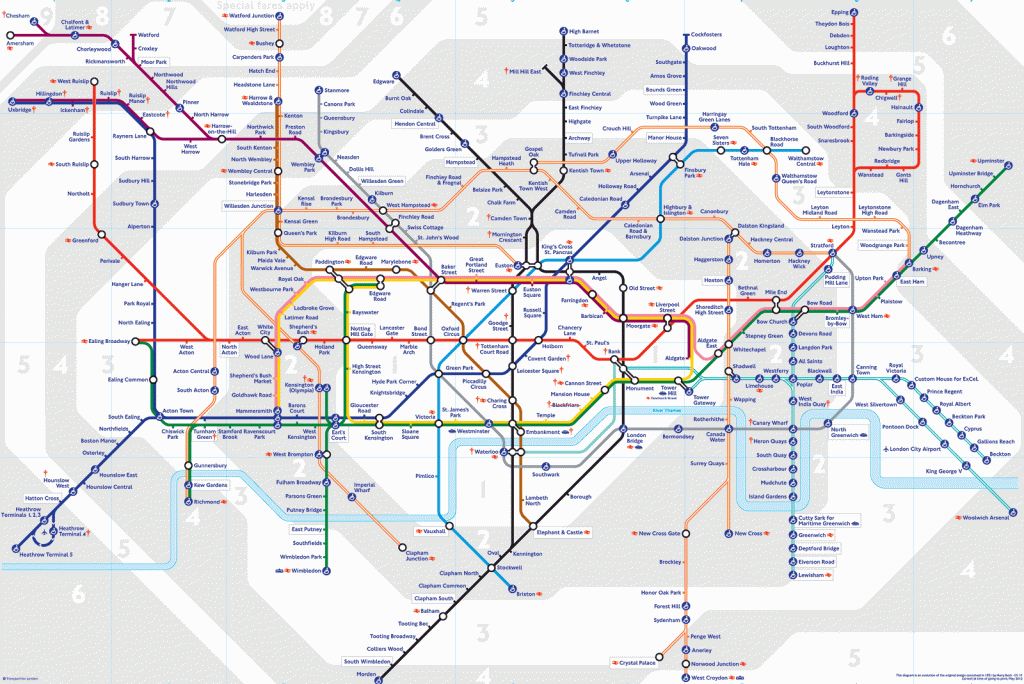 Bbc - London - Travel - London Underground Map - London Underground Map Printable A4