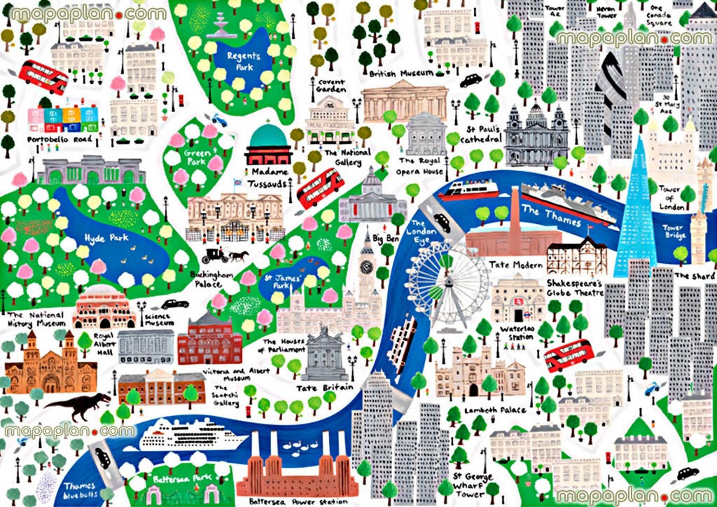 Beautiful Colorful London Children Englishs London Top Tourist - Printable Children&amp;amp;#039;s Map Of London