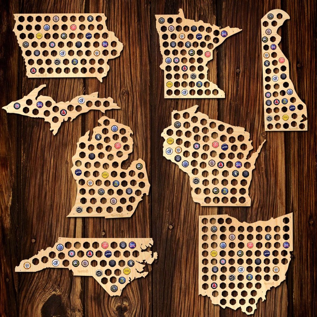 Beer Cap Map Of Your Home State - Florida Beer Cap Map