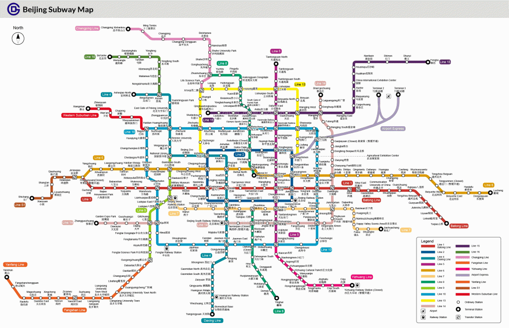 Beijing Subway Maps, Metro Planning Map, Pdf Download - Printable Subway Map