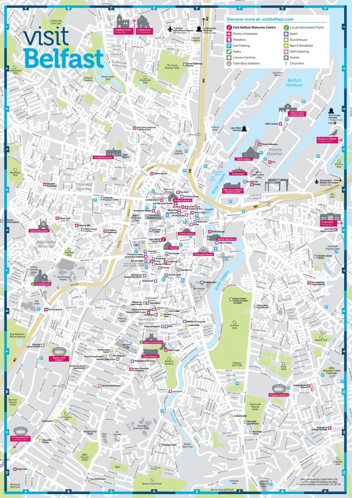 Belfast Sightseeing Map - Belfast City Centre Map Printable