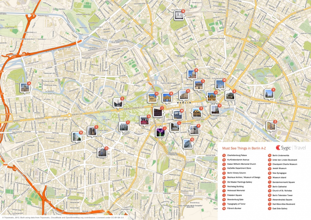 Berlin Printable Tourist Map | Sygic Travel - Printable Map Of Berlin