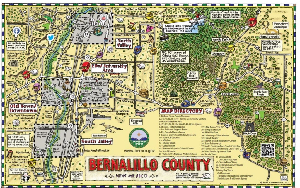 Bernco Bernie&amp;#039;s Fun Map - Printable Map Of Albuquerque