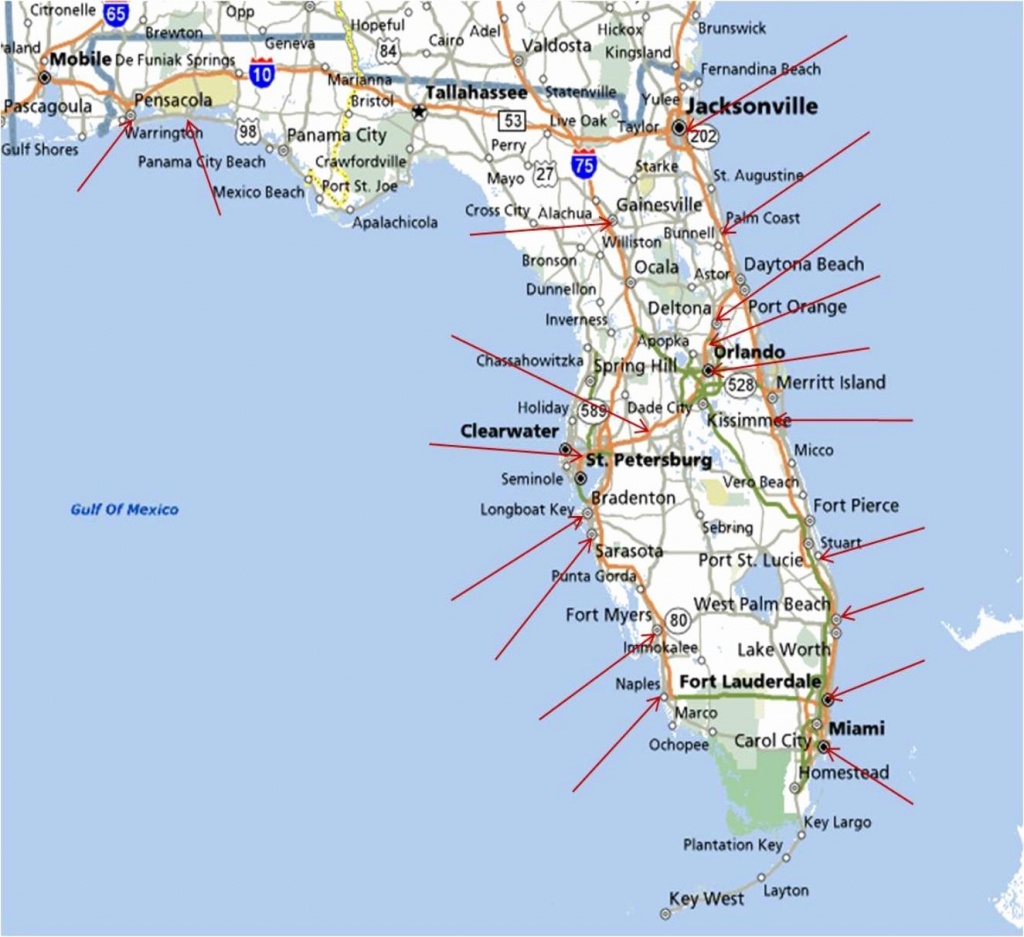 Best East Coast Florida Beaches New Map Florida West Coast Florida - Best Florida Gulf Coast Beaches Map
