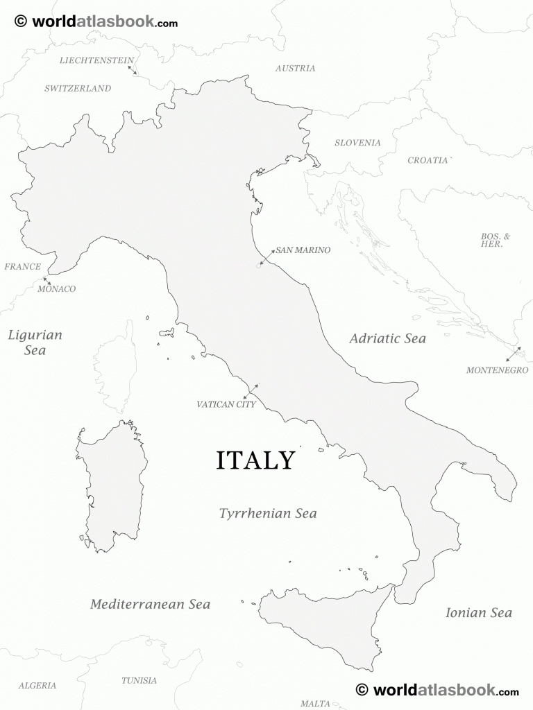 Best Photos Of Printable Map Italy Outline Bold - Printable Blank - Printable Blank Map Of Italy