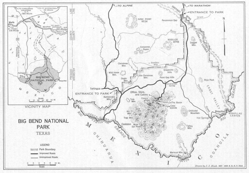 Big Bend National Park - Lajitas Texas Map