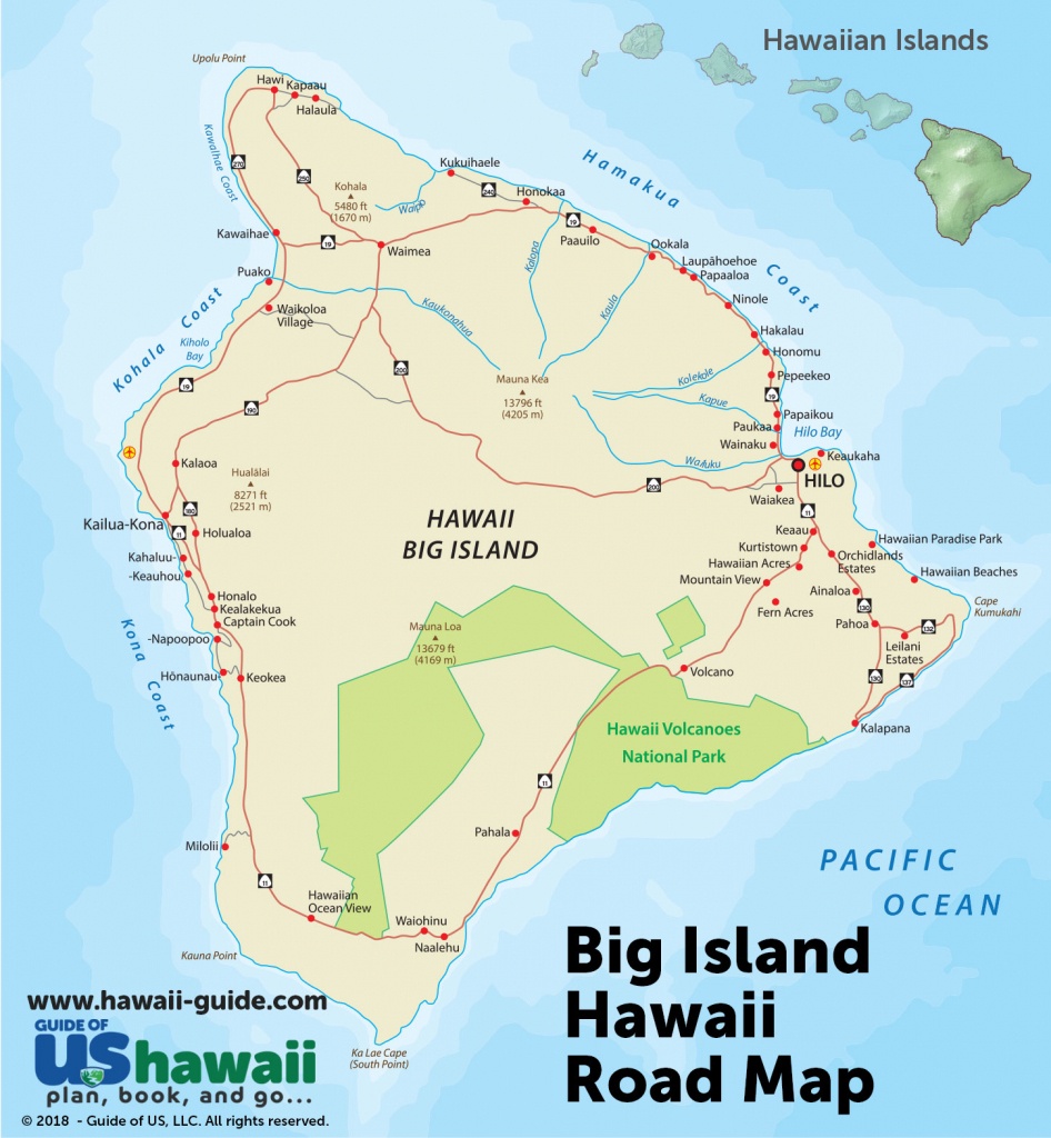 Big Island Of Hawaii Maps - Map Of The Big Island Hawaii Printable