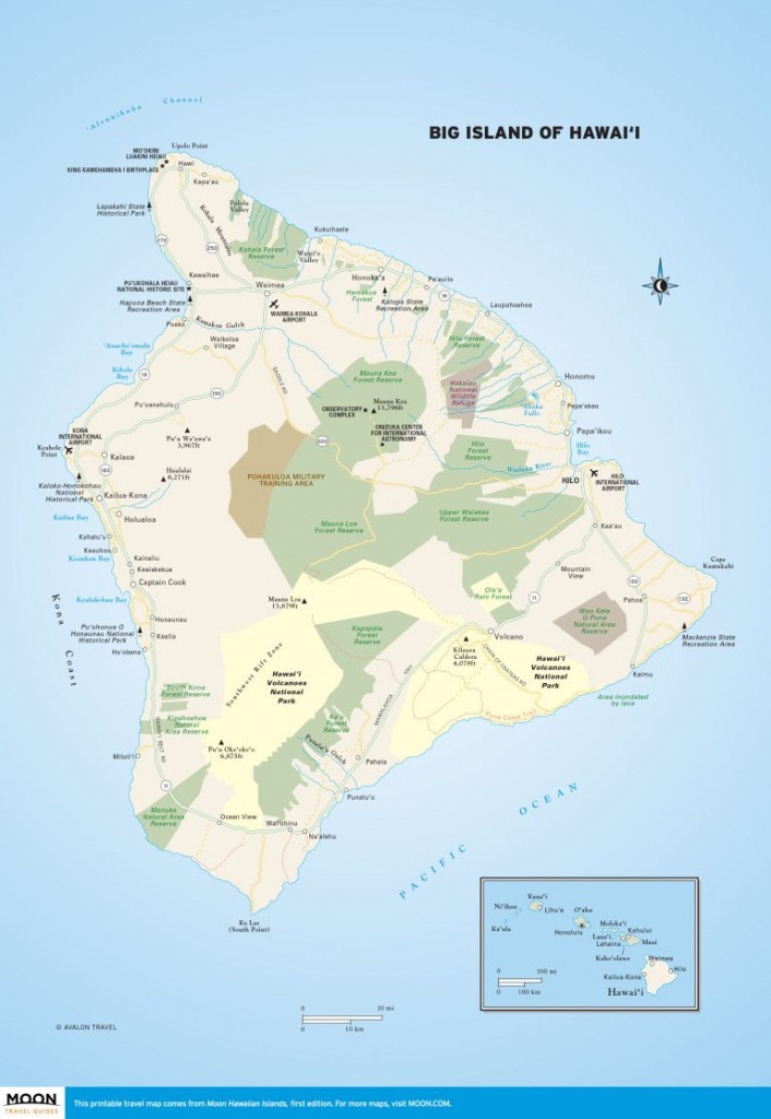 Big Island Of Hawai&amp;#039;i | Scenic Travel | Big Island, Hawaii Volcanoes - Printable Road Map Of Kauai