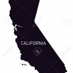 Black And White Map Of California Royalty Free Cliparts, Vectors   California Map Black And White