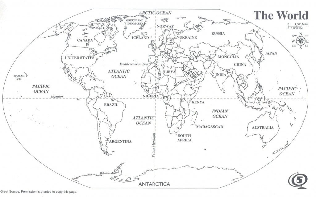 Black And White World Map With Continents Labeled Best Of Printable - Printable Labeled World Map