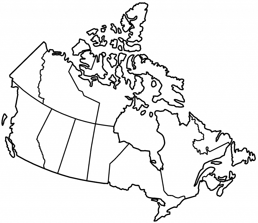 Blank Map Canada - Deadrawings - Printable Blank Map Of Canada