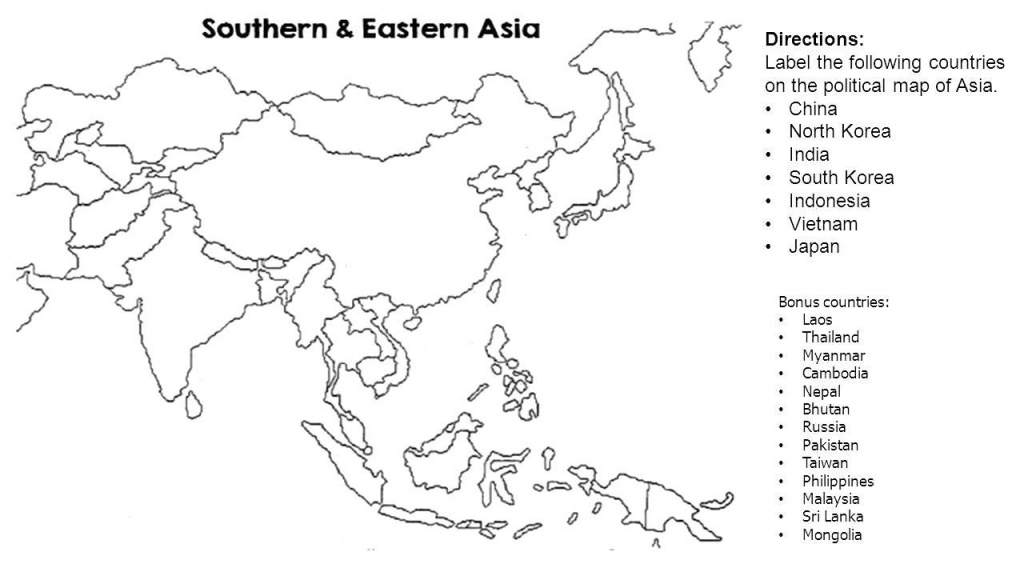 Blank Map Of Asia Countries Noavg Me With Blind Big South East - Blank Map Of Asia Printable
