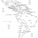 Blank Map Of Central And South America Printable And Travel   Blank Map Of Central And South America Printable