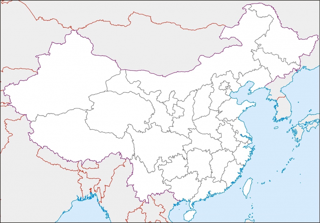 Blank Map Of China Printable And Travel Information | Download Free - Printable Map Of China For Kids
