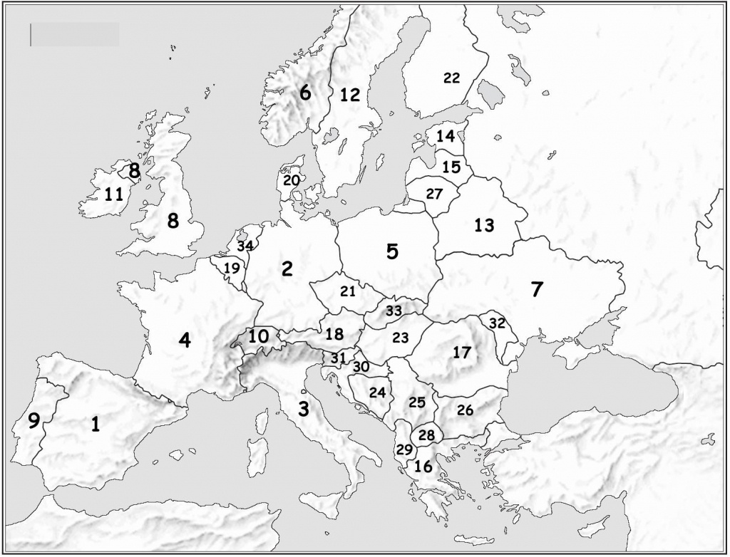 Blank Map Of Europe Quiz Online With 1 - World Wide Maps - Europe Map Quiz Printable