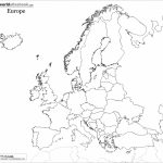 Blank Map Of Europe Shows The Political Boundaries Of The Europe   Printable Black And White Map Of Europe