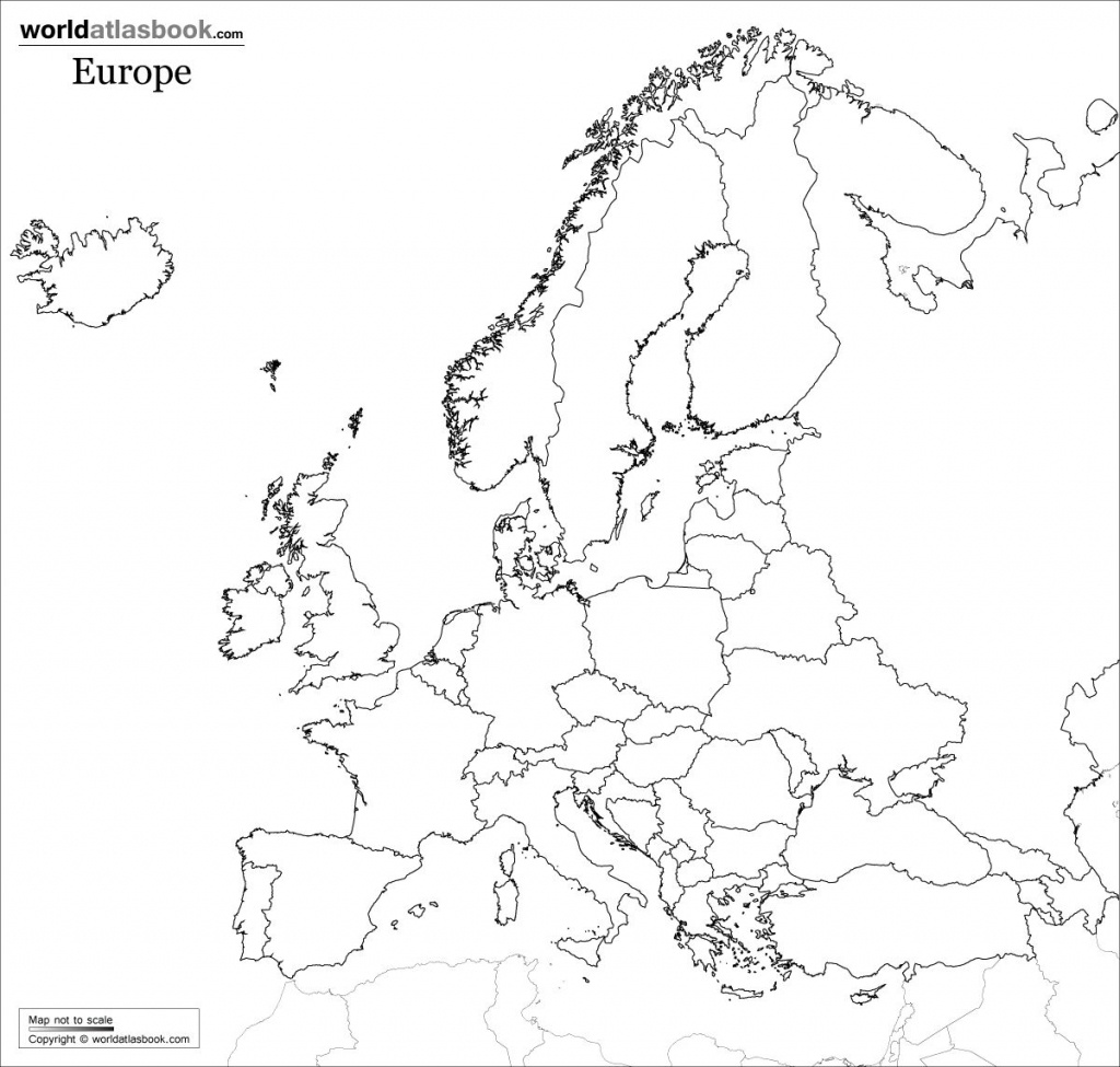 Blank Map Of Europe Shows The Political Boundaries Of The Europe - Printable Black And White Map Of Europe