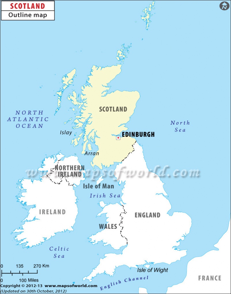 Blank Map Of Scotland | Scotland Outline Map - Blank Map Of Scotland Printable