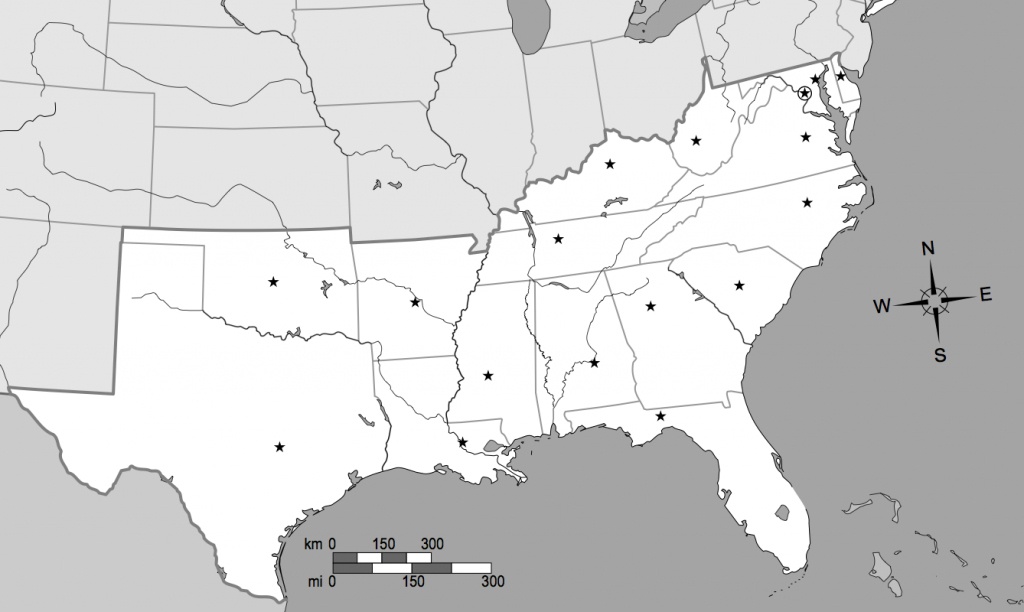 Blank Map Of Southeast Usa | Sitedesignco - Southeast States Map Printable