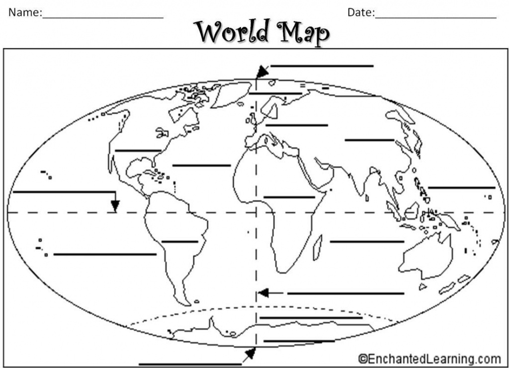 Blank Maps Of Continents And Oceans And Travel Information - Map Of World Continents And Oceans Printable