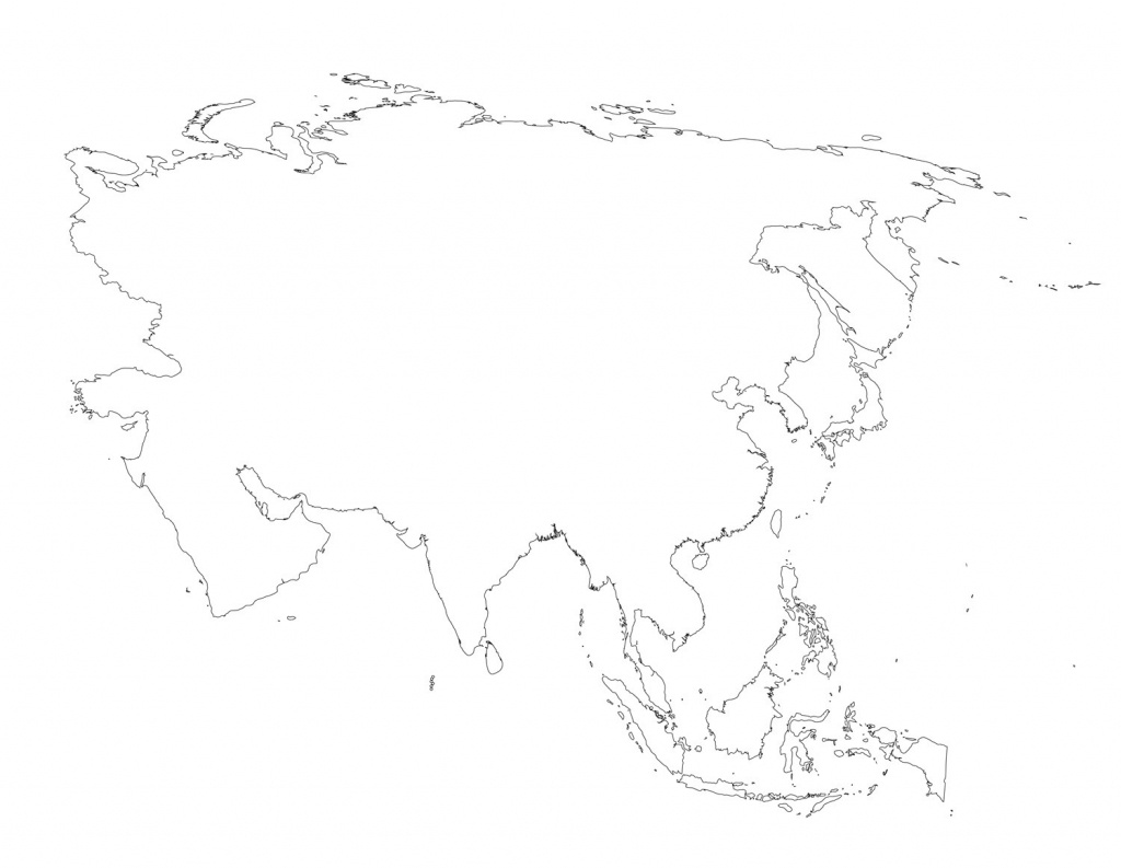 Blank Outline Map Of Asia Printable 8 - World Wide Maps - Asia Outline Map Printable