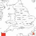 Blank Simple Map Of England   Free Printable Map Of England