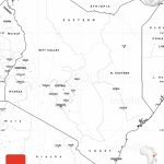 Blank Simple Map Of Kenya   Printable Map Of Kenya