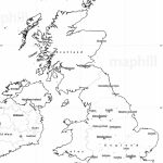 Blank Simple Map Of United Kingdom   Uk Map Outline Printable
