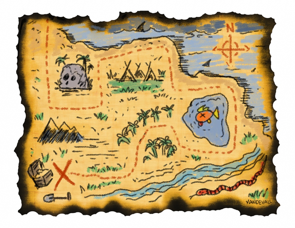 Blank Treasure Map Templates For Children - Free Printable Treasure Map