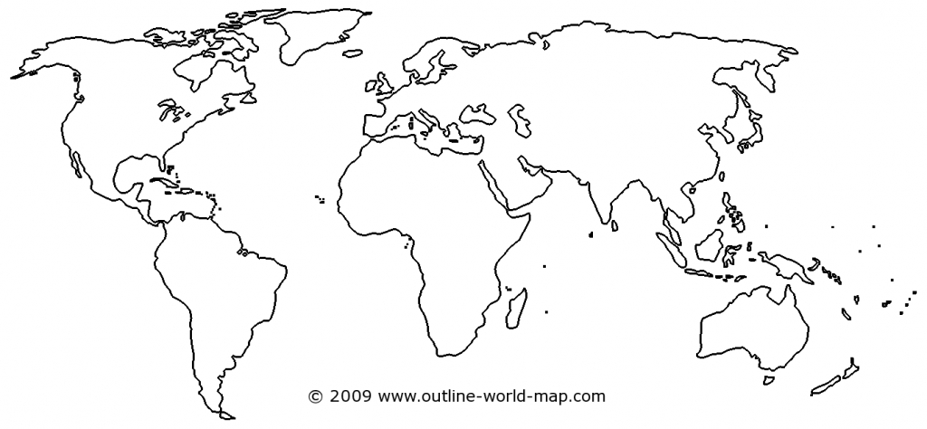 Blank World Map Image With White Areas And Thick Borders - B3C | Ecc - Blank World Map Printable Worksheet