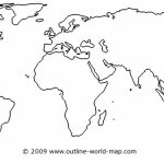 Blank World Map Image With White Areas And Thick Borders   B3C | Ecc   Printable World Map Outline Ks2