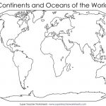 Blank World Map To Fill In Continents And Oceans Archives 7Bit Co   World Map Oceans And Continents Printable