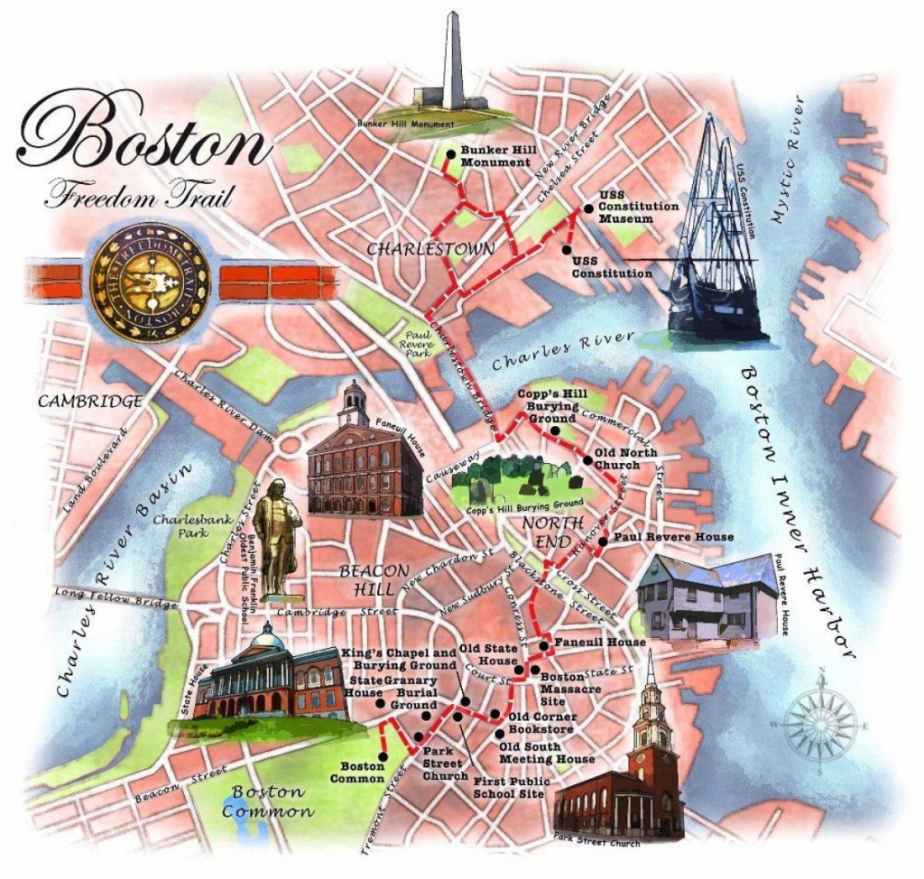 Boston Freedom Trail Map - Freedom Trail Map Boston (United States - Freedom Trail Map Printable