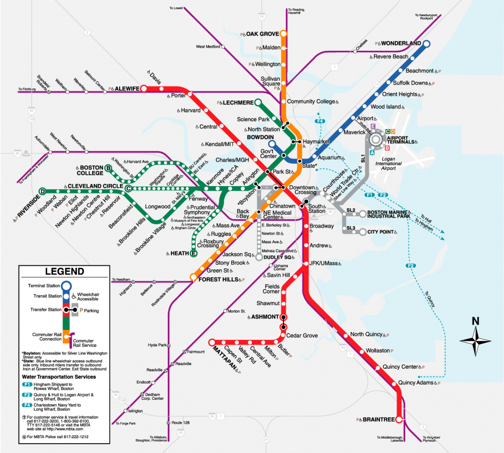 Boston T Map | Metro Maps | Boston Vacation, Subway Map, Moving To - Mbta Subway Map Printable