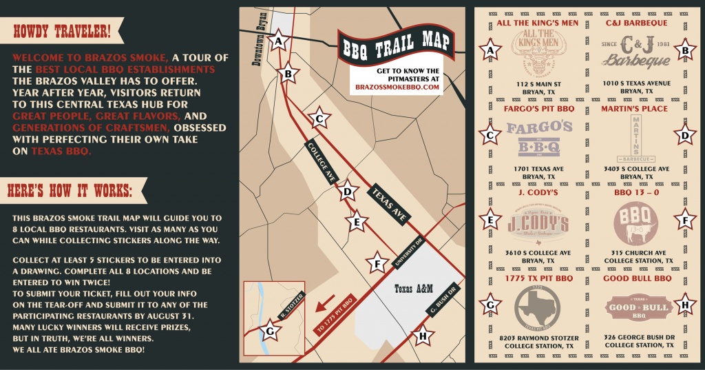 Brazos Smoke - Fidelis Creative Agency - Texas Bbq Trail Map