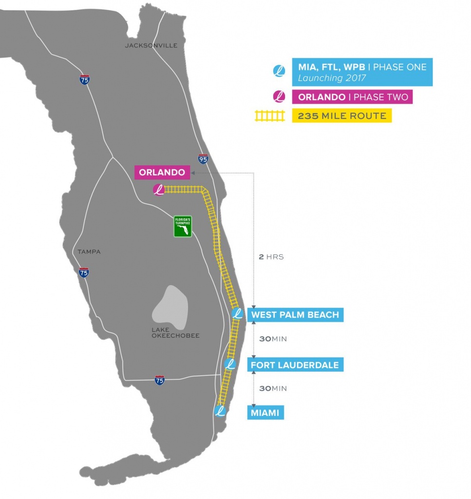 Brightline, Florida&amp;#039;s New High-Speed Rail System, Set To Open This - Brightline Florida Map