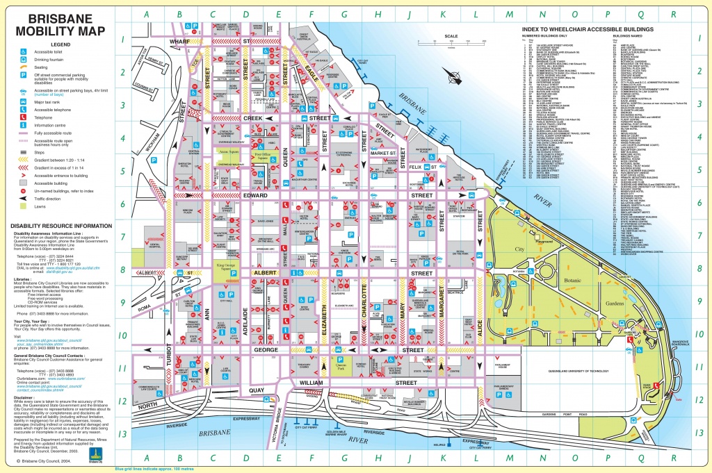 Brisbane City Center Map Brisbane Cbd Map Printable 