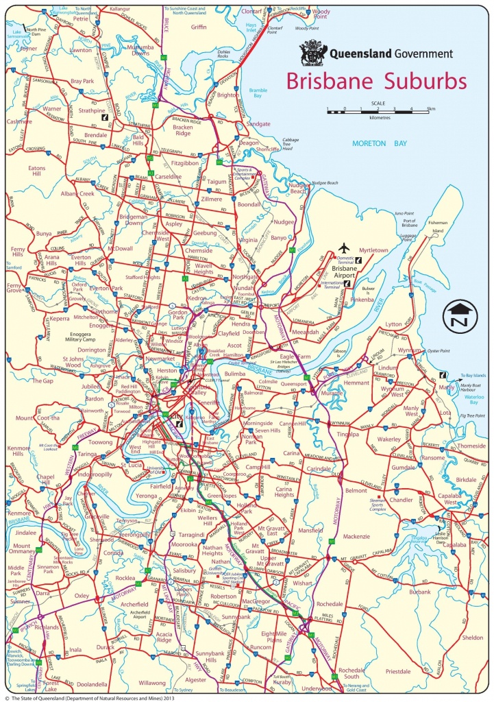 Brisbane Suburbs Map - Printable Map Of Brisbane
