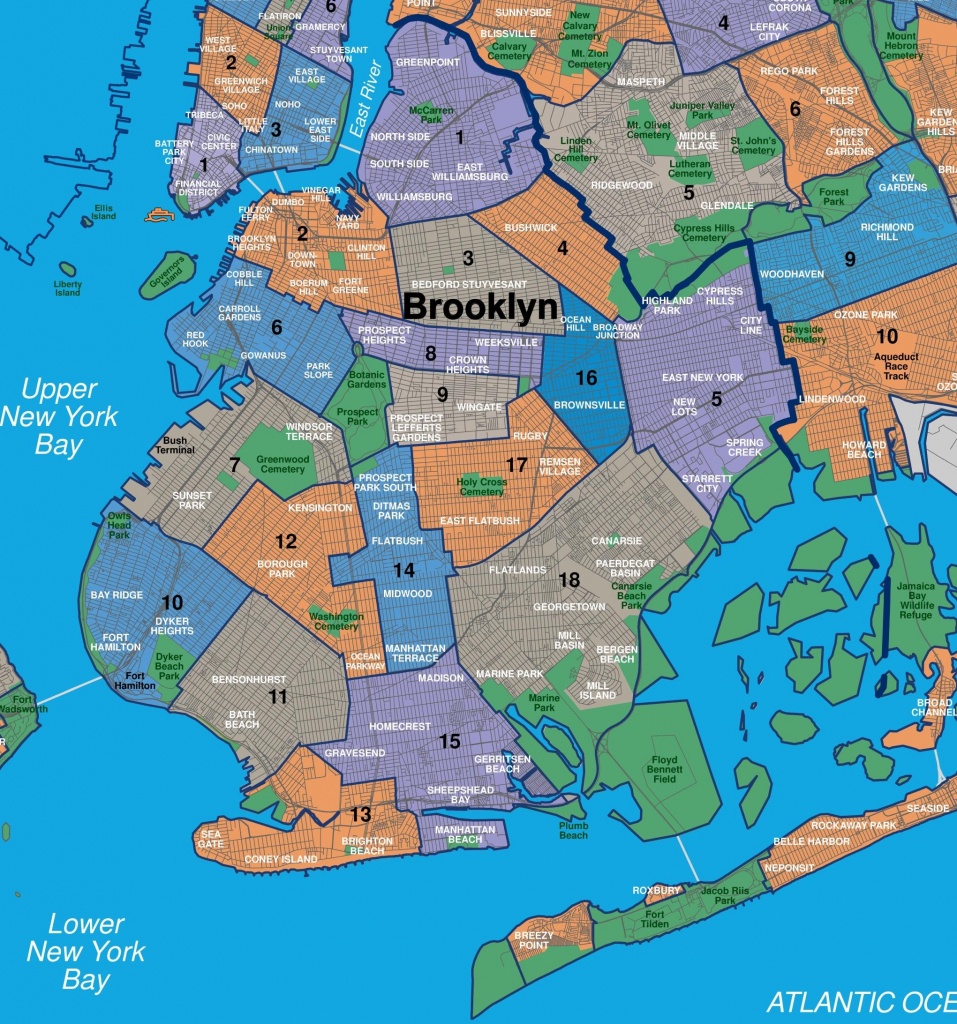 Brooklyn Neighborhood Map - Map Of Brooklyn Ny Neighborhoods (New - Printable Map Of Brooklyn Ny Neighborhoods