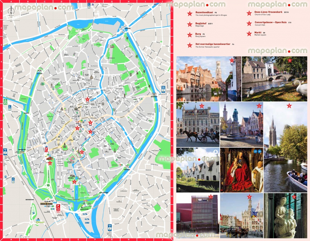 Bruges Map - Bruges City Centre Free Printable Travel Guide Download - Printable Street Map Of Bruges